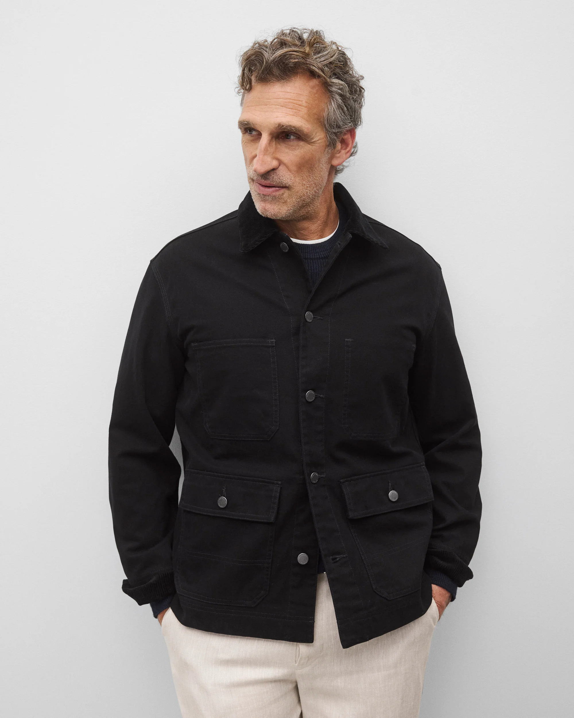 Cotton Canvas Chore Jacket - Image 2